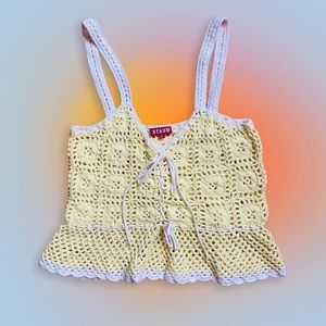 STAUD crochet top